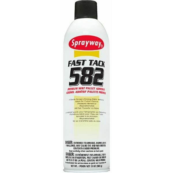 Sprayway Fast Tack 582 Screen Print Mist Adhesive, 20oz, 12PK SW582